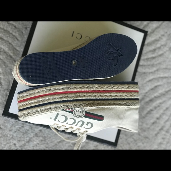 Gucci canvas platform espadrilles - NIB - 40EU - Picture 8 of 11